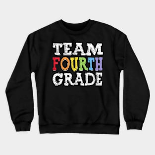 Team 4th Grade Squad Fourth Teacher Student Back To School Crewneck Sweatshirt